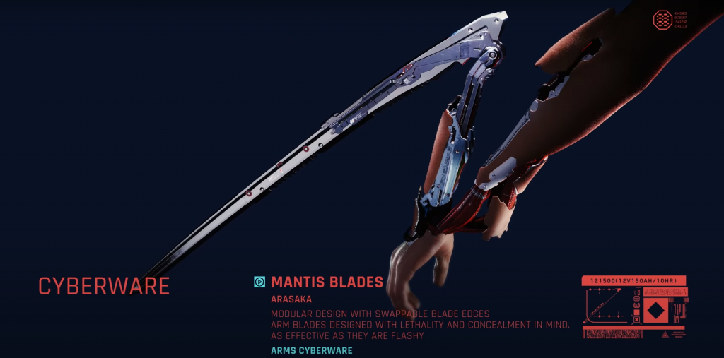how to unlock Arasaka Mantis Blades