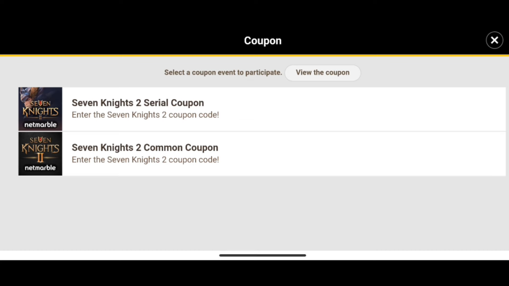 Steps to redeem Seven Knights 2 codes. 