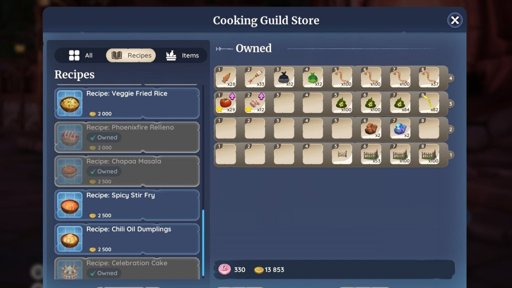 palia skills guide cooking skill best foods to eat focus bar focus points recipes how where to get reth cooking guild store