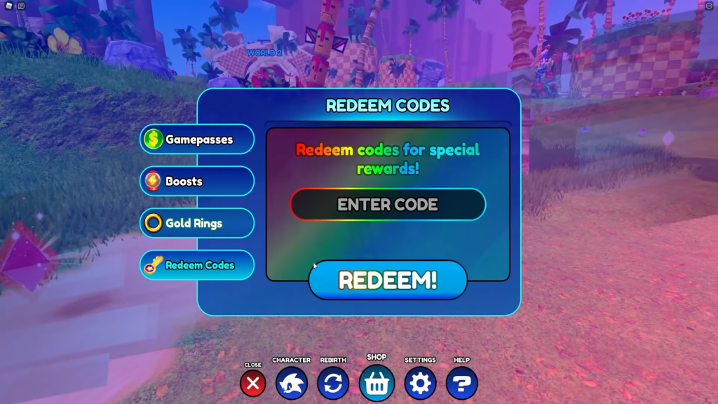 how to redeem roblox sonic speed simulator codes