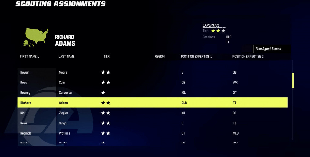 Madden 23 Franchise Mode Player Scouting feature