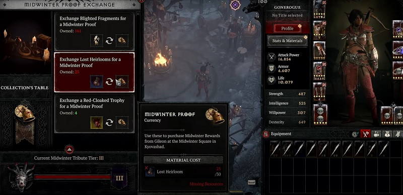 midwinter proof diablo 4 currency how to get farm blighted Fragments Lost heirlooms red-cloaked trophies