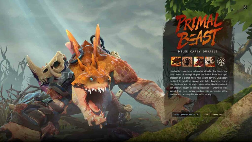 Primal Beast is a new hero in Dota 2 patch 7.31