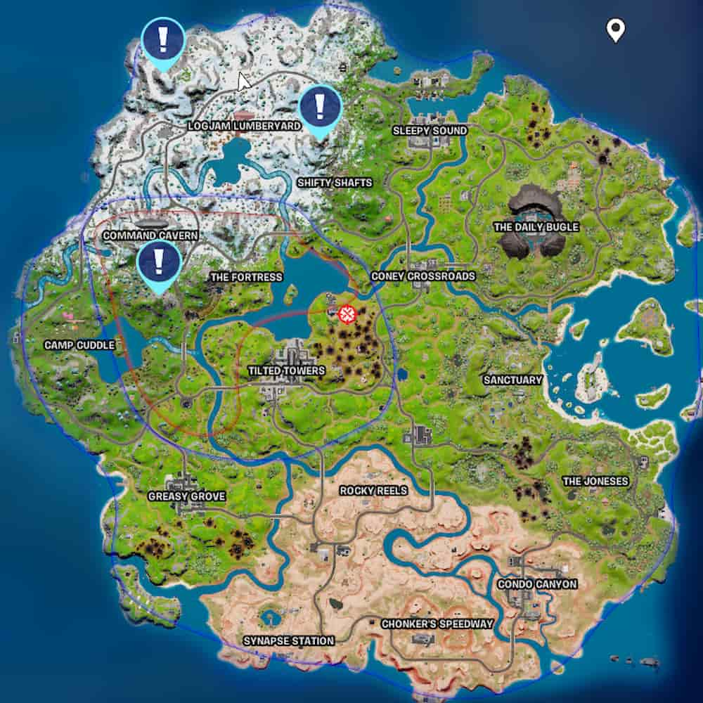 Signal Jammer locations in Fortnite Chapter 3 Season 2.