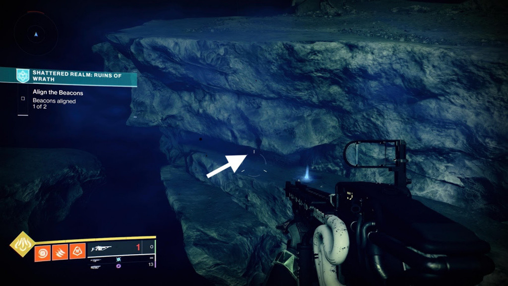 The causeway is beneath that area. ( Image: Bungie)