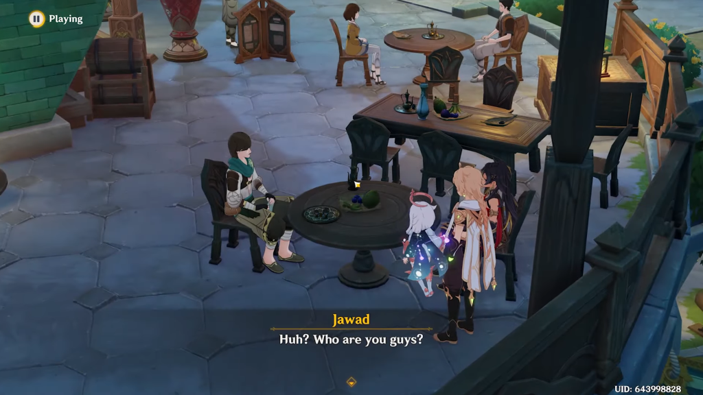 Find Jawad at the tavern. 