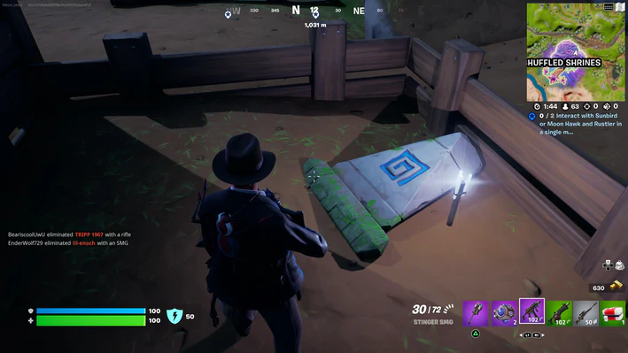 Fortnite secret door location and puzzle in Shuffled Shrines