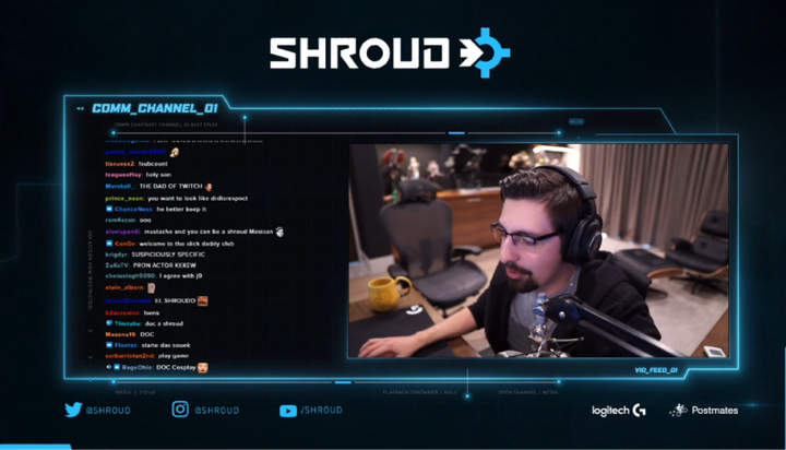 Shroud returns to 510k viewers sporting a new goatee, throws shade at Dr Disrespect and teases pro return