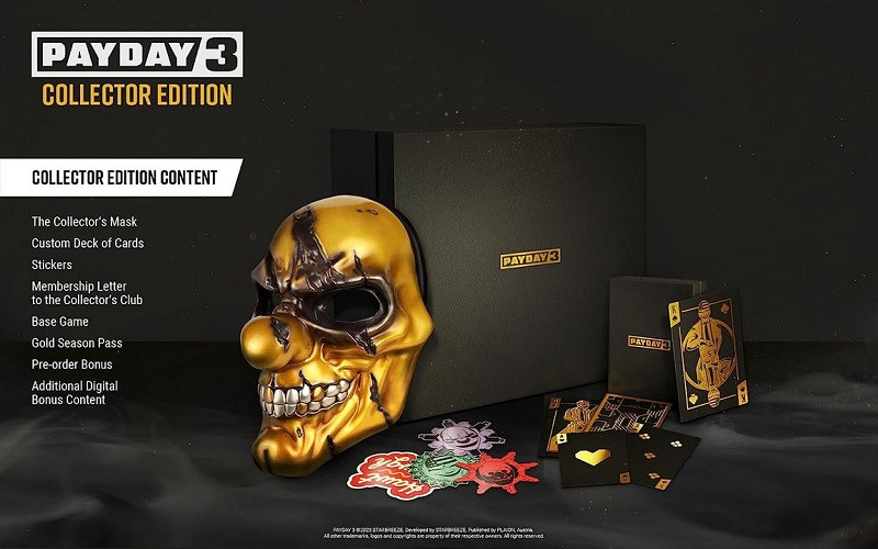 Payday 3 editions content bonus pre-order price physical digital collectors
