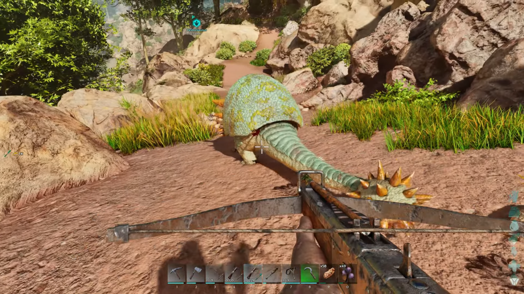 Guide to tame Doedicurus in ARK Survival Ascended. 