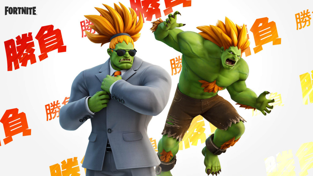 Fortnite Blanka Street fighter outfit styles
