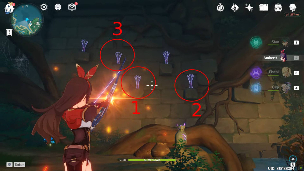 Genshin Impact Tsurumi Island Underground Fire Torches Puzzle solution