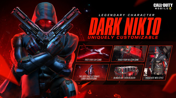 COD Mobile Dark Nikto Legendary Operator skin free dark side lucky draw