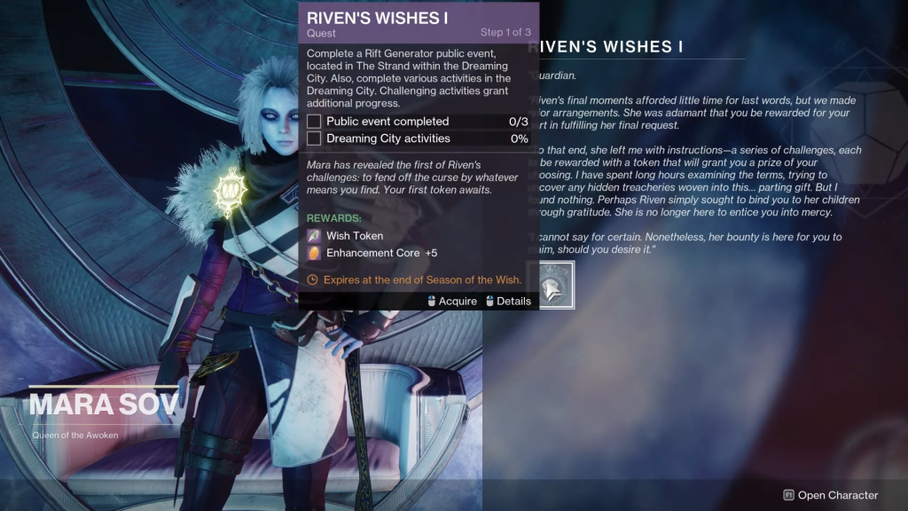 Go To The Landing Zone of H.E.L.M. To Accept Riven's Wishes I Quest From Mara. (Picture: Bungie/KackisHD)