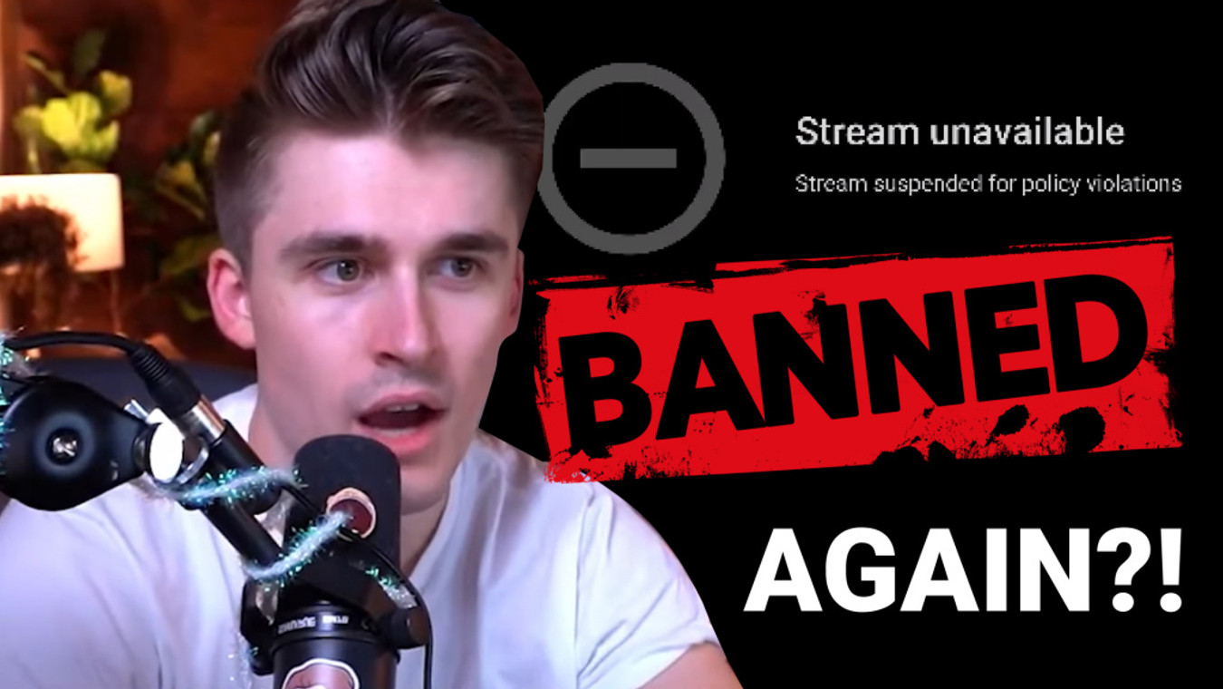 Ludwig banned AGAIN from YouTube mere days after joining the platform