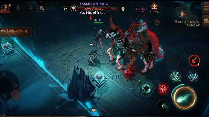 Diablo Immortal Mad King's Breach Guide Skeleton King will spawn on the third floor of the dungeon