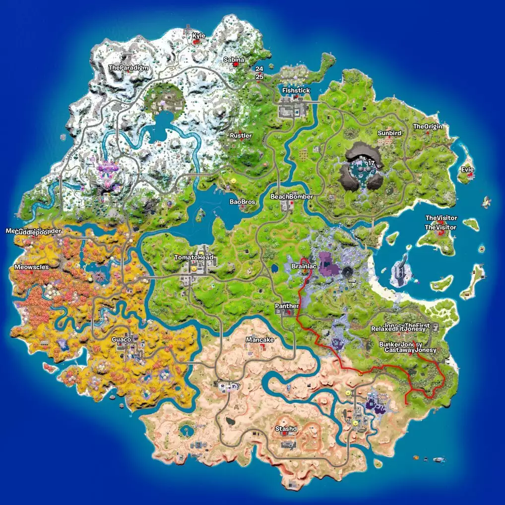 fortnite chapter 3 season 4 paradise update npc spawn locations island map