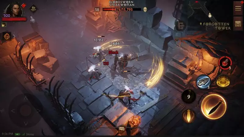 Diablo Immortal Forgotten Tower Boss Bloodsworn Fight