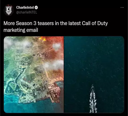 Call of Duty Warzone Pacific shows more details for Caldera and Godzilla in a marketing email.