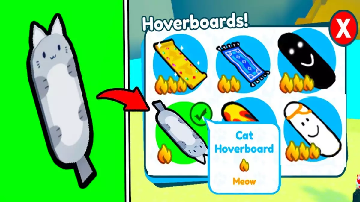 How To Get Cat Hoverboard In Pet Simulator X - GINX TV