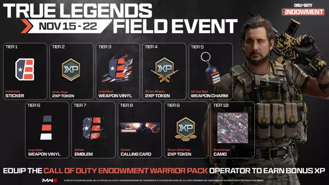 MW3 True Legends Event - Start Date & Rewards