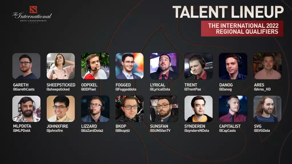 ti11 regional qualifiers talent lineup casters