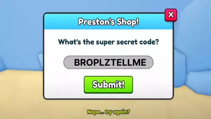 What Is Preston's Shop Secret Code In Pet Simulator 99?