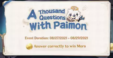 Genshin Impact 2.0 Thousand Questions with Paimon Quiz: Answers, schedule and how to join
