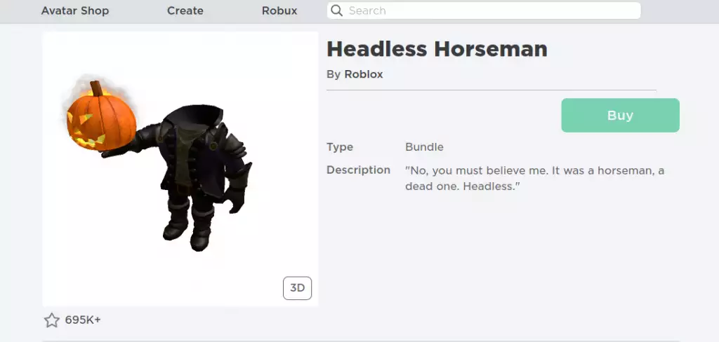 headless horseman roblox released date cost how to get