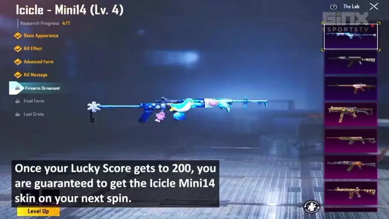 IN FEED: PUBG Mobile Lucky Spin: How to get Icicle Mini14 skin