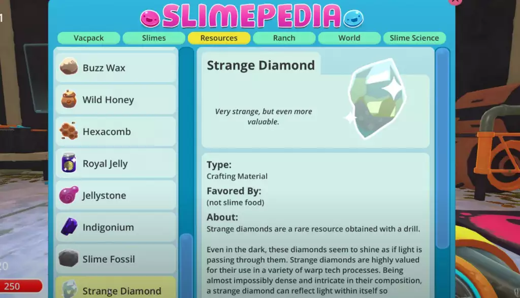 slime rancher 2 strange diamond location rare resource