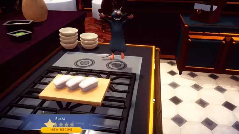 How To Make Sushi & Lobster Roll In Disney Dreamlight Valley Cooking Sushi and ingredients