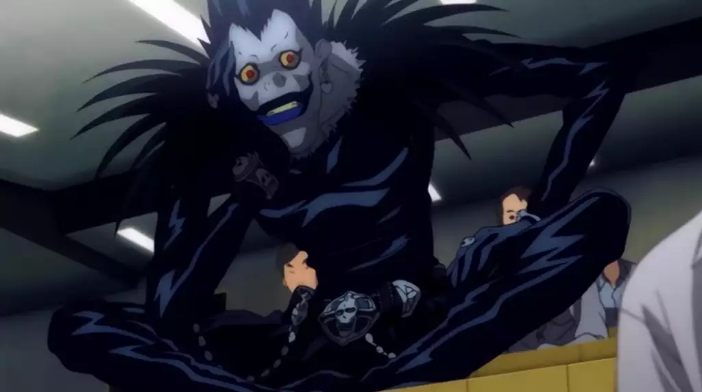 Ryuk is the death god who dropped his notebook called the Death Note into the mortal world. 