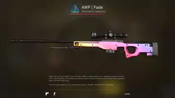 CS:GO AWP Fade from Control Collection selling for massive price