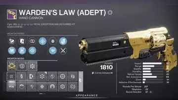 Destiny 2 Warden’s Law God Roll and Best Perks