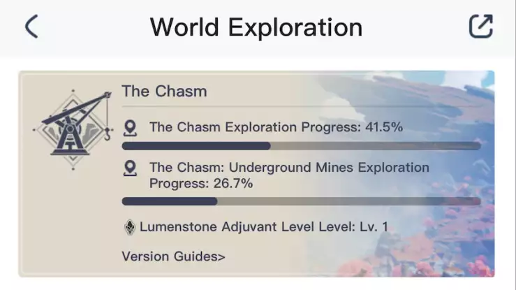 The Chasm has been added to the exploration page. 