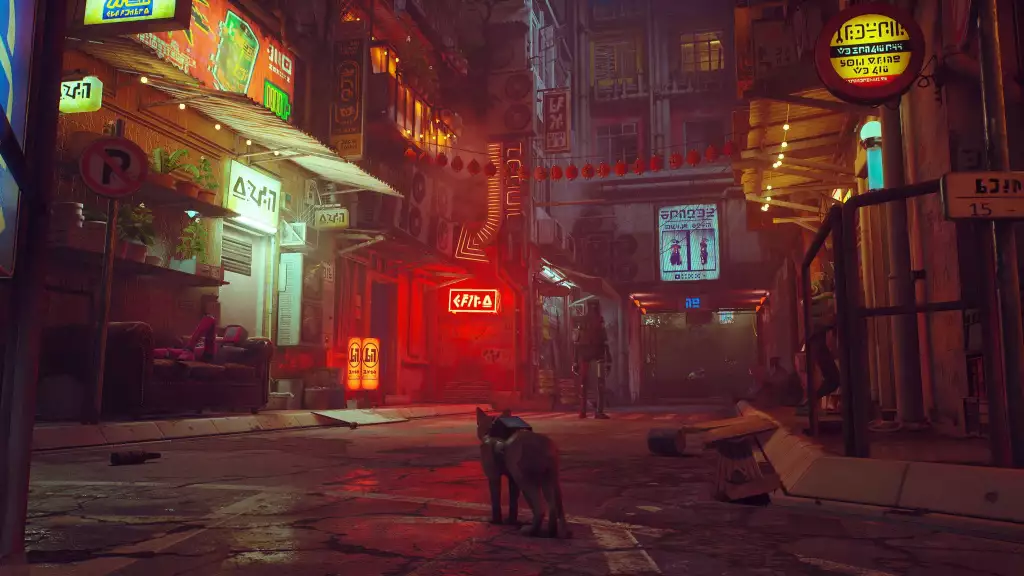 stray gameplay features cat abilities city streets hong kong neon lights