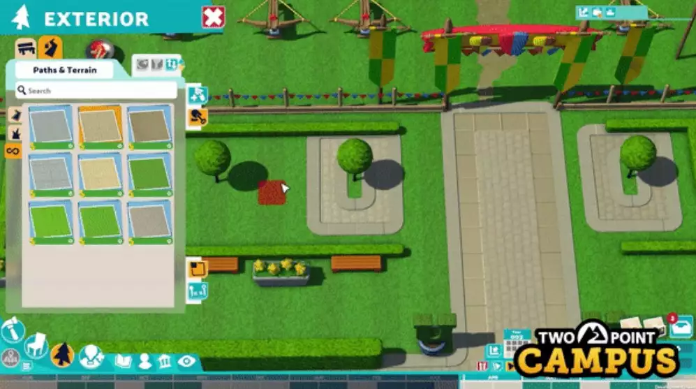 landscaping paths terrain tool two point campus creative tools explained