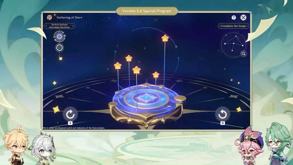 Gathering of Stars mode in A Parade of Providence event. (Picture: HoYoverse)
