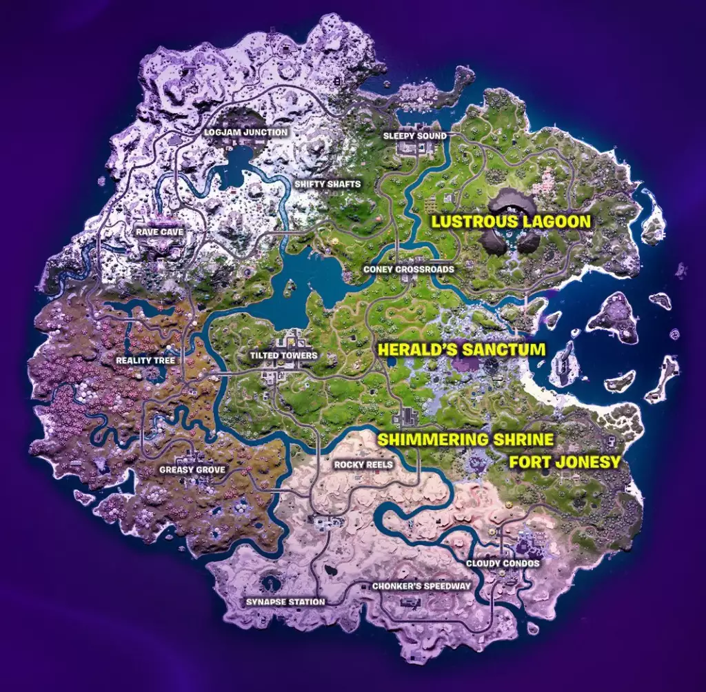 fortnite chapter 3 season 4 paradise update island map changes points of interest pois