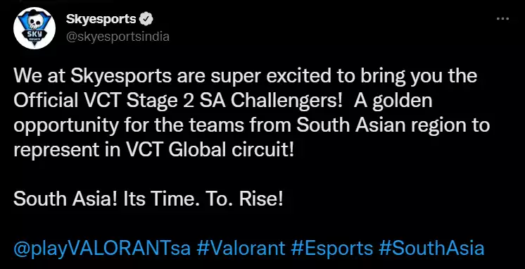 Top 2 teams from SCS 2022 will qualify for VCT Stage 2 SA Challengers.
