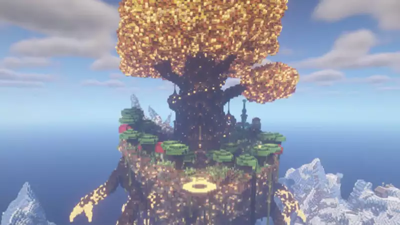 Minecraft player spends 100 hours building epic Tree of Life