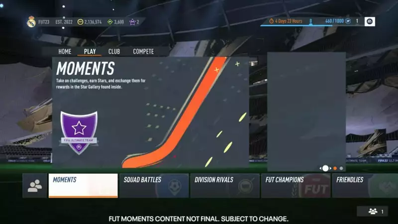 How FIFA 23 FUT Moments Work - Stories & Chapters