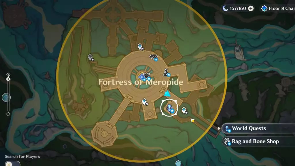 Go to the location marked on the map.