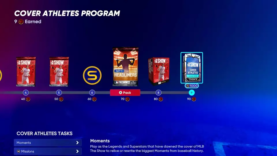 MLB The Show 22 Cover Athletes Program Rewards Track page 2