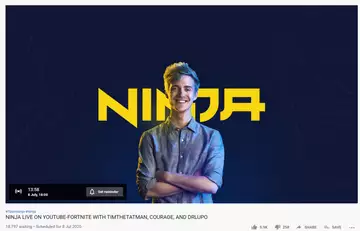 Ninja picks streaming on YouTube over hero's return to Twitch... for now