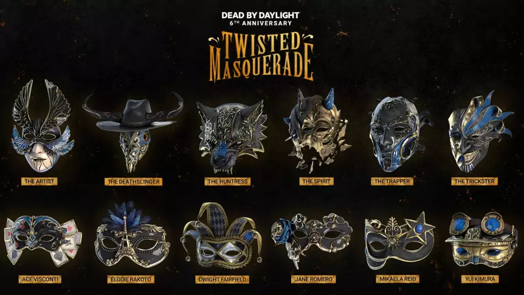 Dead by Daylight Twisted Masquerade all killer and survivor masks
