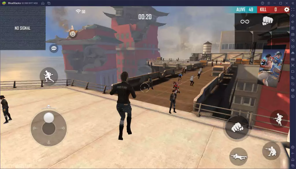 You will be able to control your Free Fire character using your keyboard and mouse in BlueStacks. 