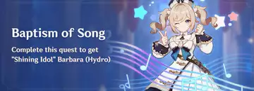 “Baptism of Song” quest announced for Genshin Impact with Barbara reward