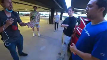 Mizkif, Hasan, Sodapoppin confronted by IRL "stream sniper" in Texas car park